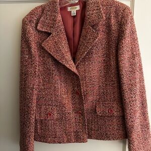 Talbots Multicolor Tweed Blazer